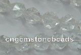 CNG911 15 inches 8mm faceted nuggets white crystal beads