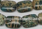 CNI17 16 inches 15*20mm rectangle natural imperial jasper beads wholesale