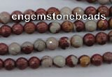 CNJ36 15.5 inches 6mm faceted round noreena jasper beads