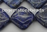 CNL1136 15.5 inches 20*20mm diamond lapis lazuli gemstone beads