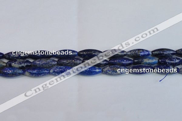 CNL1601 15.5 inches 12*30mm rice lapis lazuli gemstone beads