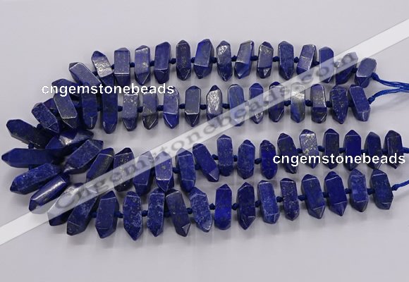 CNL1661 15.5 inches 8*25mm - 10*35mm sticks lapis lazuli beads