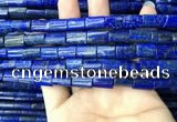 CNL1680 15.5 inches 8*12mm - 9*14mm flat tube lapis lazuli beads
