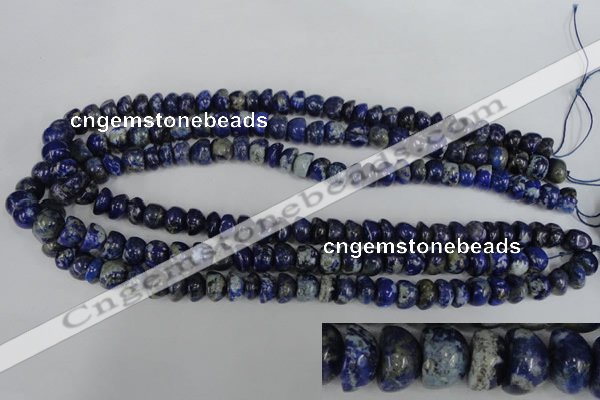 CNL436 15.5 inches 7*9mm bread natural lapis lazuli gemstone beads