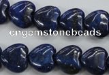 CNL933 15.5 inches 14*14mm heart natural lapis lazuli gemstone beads