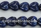 CNL934 15.5 inches 15*15mm heart natural lapis lazuli gemstone beads