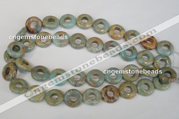 CNS197 15.5 inches 20mm donut natural serpentine jasper beads