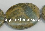 CNS245 15.5 inches 30*40mm oval natural serpentine jasper beads