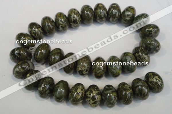 CNS517 15.5 inches 14*20mm rondelle natural serpentine jasper beads