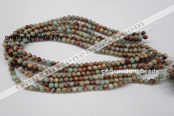 CNS61 15.5 inches 6mm round natural serpentine jasper beads