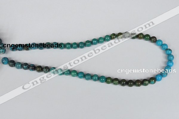 CNT03 16 inches 8mm round natural turquoise beads wholesale