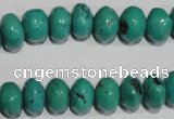 CNT225 15.5 inches 8*12mm rondelle natural turquoise beads wholesale