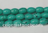 CNT368 15.5 inches 7*10mm rice turquoise beads wholesale