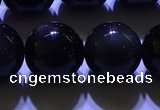 COB706 15.5 inches 16mm round ice black obsidian beads wholesale
