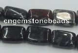 COJ05 15.5 inches 13*18mm rectangle blood jasper gemstone beads