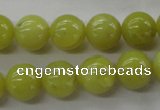 COJ105 15.5 inches 12mm round olive jade beads wholesale
