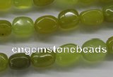COJ111 15.5 inches 7*10mm nugget olive jade beads wholesale