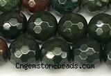 COJ500 15 inches 6mm faceted round Indian bloodstone jasper beads