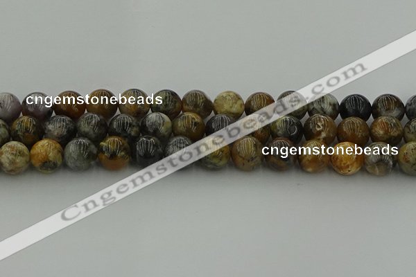 COP1384 15.5 inches 12mm round moss opal gemstone beads whholesale