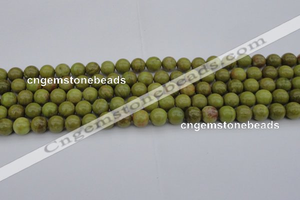 COP1402 15.5 inches 8mm round yellow opal gemstone beads
