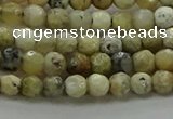 COP1470 15.5 inches 4mm faceted round African opal gemstone beads