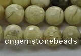 COP1472 15.5 inches 8mm faceted round African opal gemstone beads