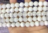 COP1772 15.5 inches 8mm round white opal gemstone beads
