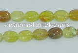 COP360 15.5 inches 8*10mm oval yellow opal gemstone beads wholesale