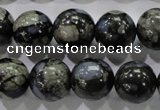 COP456 15.5 inches 14mm round natural grey opal gemstone beads