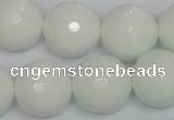 CPB38 15.5 inches 18mm faceted round white porcelain beads wholesale