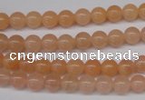 CPE02 15.5 inches 6mm round peach stone beads wholesale