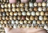 CPJ660 15.5 inches 8mm round picture jasper beads wholesale
