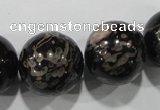 CPM08 15.5 inches 20mm round plum blossom jade beads wholesale