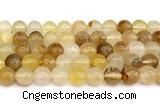 CPQ353 15.5 inches 10mm round yellow quartz gemstone beads