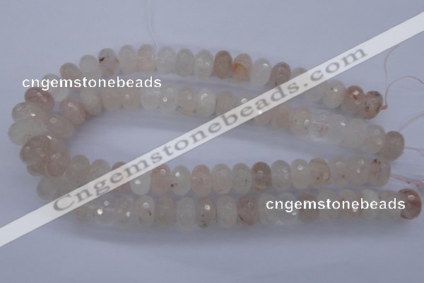 CPQ70 15.5 inches 10*16mm faceted rondelle natural pink quartz beads