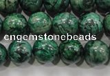 CPT207 15.5 inches 12mm round green picture jasper beads