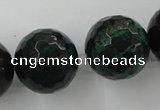 CPT408 15.5 inches 20mm faceted round green picture jasper beads