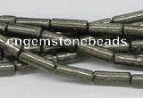 CPY10 16 inches 5*13mm column pyrite gemstone beads wholesale