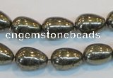 CPY133 15.5 inches 10*14mm teardrop pyrite gemstone beads wholesale