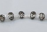 CPY381 Top drilled 6*8mm flat teardrop pyrite gemstone beads