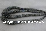 CRB1134 15.5 inches 5*8mm - 9*18mm faceted rondelle labradorite beads