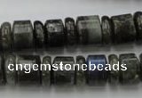 CRB148 15.5 inches 6*12mm & 10*12mm rondelle labradorite beads