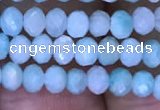 CRB1985 15.5 inches 3*4mm faceted rondelle amazonite gemstone beads