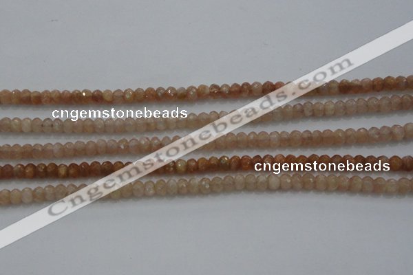 CRB224 15.5 inches 2.5*4mm faceted rondelle moonstone beads