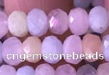 CRB2277 15.5 inches 4*6mm faceted rondelle morganite beads