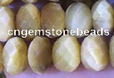 CRB2290 15.5 inches 5*8mm faceted rondelle golden tiger eye beads