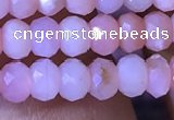 CRB2616 15.5 inches 3*4mm faceted rondelle pink opal beads