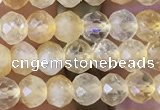 CRB2632 15.5 inches 3*4mm faceted rondelle citrine gemstone beads