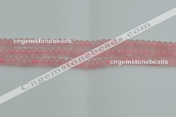 CRB2800 15.5 inches 4*6mm rondelle rose quartz beads wholesale