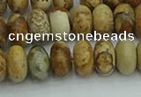 CRB2857 15.5 inches 6*10mm rondelle picture jasper beads